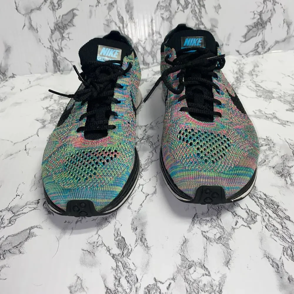 Nike Multicolor 3.0 Flyknit Racer Athletic Activewear Sneakers Shoes Men's 8.5
